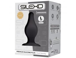 Korek analny silikonowy Silexd Model 2 L czarny 10 cm